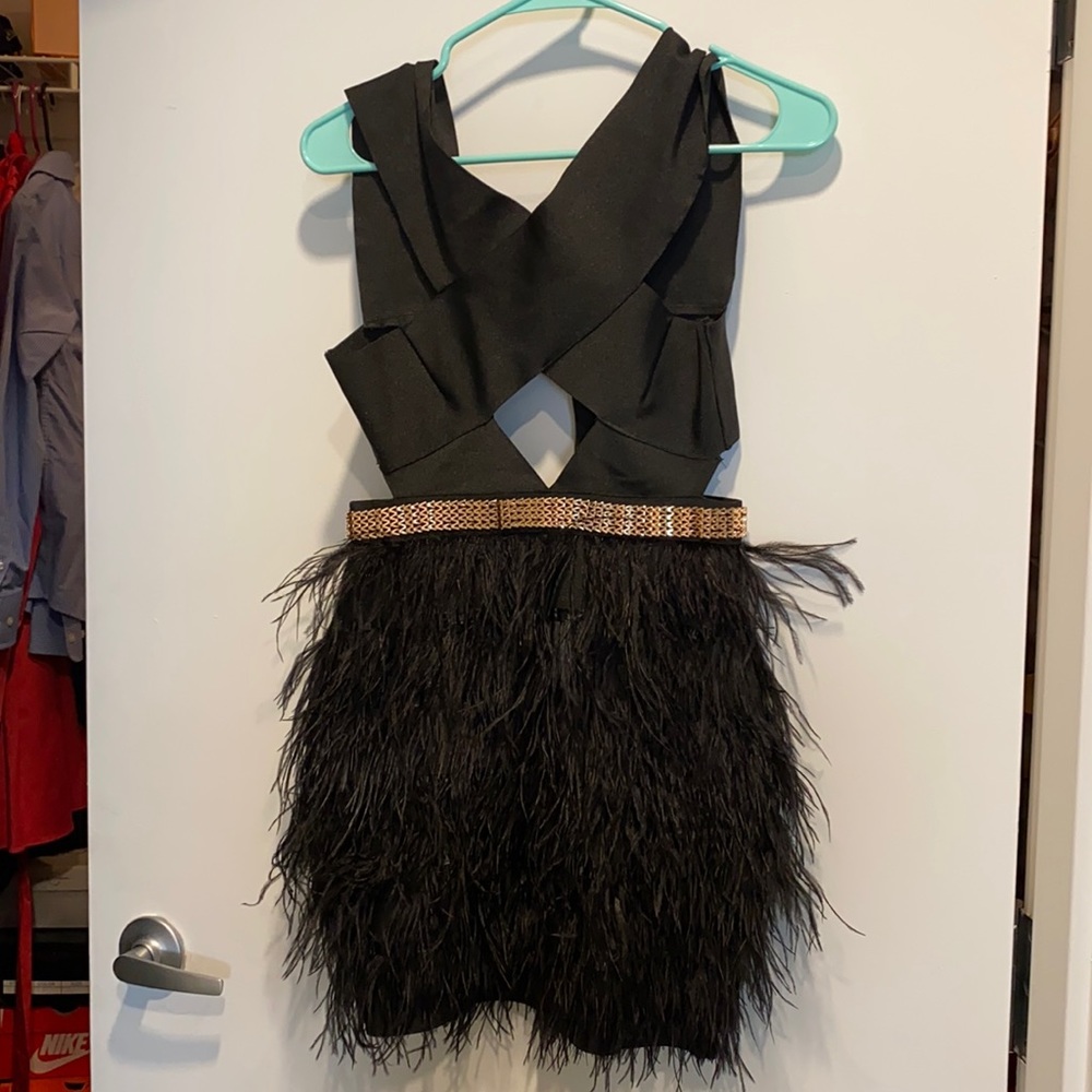 Feather bandage dress